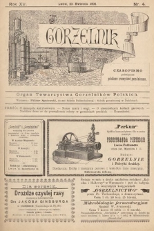Gorzelnik : organ Towarzystwa Gorzelników Polskich we Lwowie. R. 15, 1902, nr 4