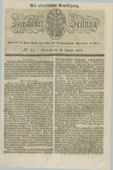 Breslauer Zeitung : mit allerhöchster Bewilligung. 1833, No. 20 (23 Januar) + dod.