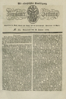 Breslauer Zeitung : mit allerhöchster Bewilligung. 1833, No. 23 (26 Januar) + dod.