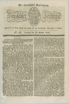 Breslauer Zeitung : mit allerhöchster Bewilligung. 1833, No. 25 (29 Januar) + dod.