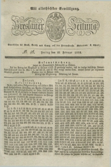 Breslauer Zeitung : mit allerhöchster Bewilligung. 1833, No. 46 (22 Februar) + dod.