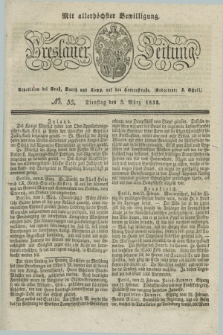 Breslauer Zeitung : mit allerhöchster Bewilligung. 1833, No. 55 (5 März) + dod.