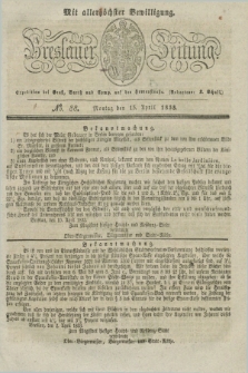 Breslauer Zeitung : mit allerhöchster Bewilligung. 1833, No. 88 (15 April) + dod.