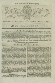 Breslauer Zeitung : mit allerhöchster Bewilligung. 1833, No. 111 (13 Mai) + dod.
