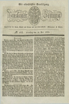 Breslauer Zeitung : mit allerhöchster Bewilligung. 1833, No. 112 (14 Mai) + dod.