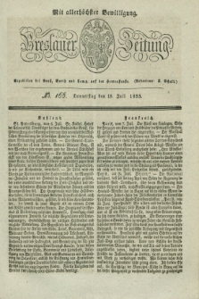 Breslauer Zeitung : mit allerhöchster Bewilligung. 1833, No. 166 (18 Juli) + dod.