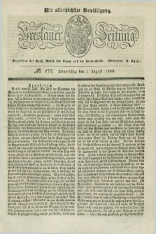 Breslauer Zeitung : mit allerhöchster Bewilligung. 1833, No. 178 (1 August) + dod.