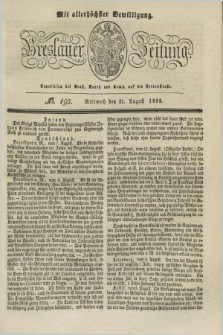 Breslauer Zeitung : mit allerhöchster Bewilligung. 1833, No. 195 (21 August) + dod.