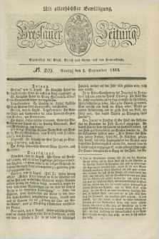 Breslauer Zeitung : mit allerhöchster Bewilligung. 1833, No. 205 (2 September) + dod.