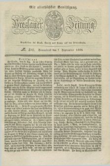 Breslauer Zeitung : mit allerhöchster Bewilligung. 1833, No. 210 (7 September) + dod.