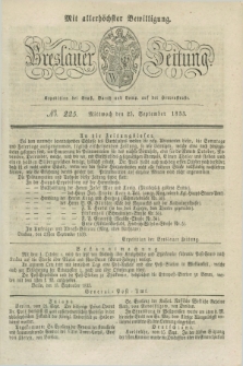 Breslauer Zeitung : mit allerhöchster Bewilligung. 1833, No. 225 (25 September) + dod.