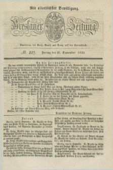 Breslauer Zeitung : mit allerhöchster Bewilligung. 1833, No. 227 (27 September) + dod.