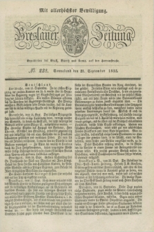 Breslauer Zeitung : mit allerhöchster Bewilligung. 1833, No. 228 (28 September) + dod.