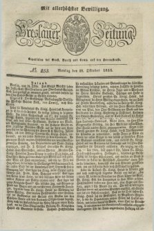 Breslauer Zeitung : mit allerhöchster Bewilligung. 1833, No. 253 (28 Oktober) + dod.
