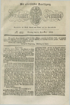 Breslauer Zeitung : mit allerhöchster Bewilligung. 1833, No. 259 (4 November) + dod.