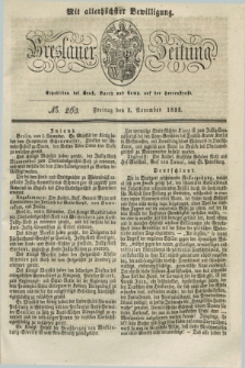 Breslauer Zeitung : mit allerhöchster Bewilligung. 1833, No. 263 (8 November) + dod.