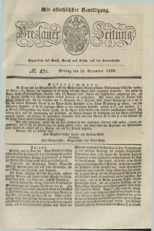 Breslauer Zeitung : mit allerhöchster Bewilligung. 1833, No. 271 (18 November) + dod.