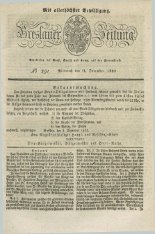 Breslauer Zeitung : mit allerhöchster Bewilligung. 1833, No. 291 (11 December) + dod.