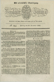 Breslauer Zeitung : mit allerhöchster Bewilligung. 1833, No. 299 (20 December) + dod.