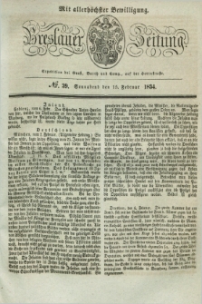 Breslauer Zeitung : mit allerhöchster Bewilligung. 1834, №. 39 (15 Februar) + dod.