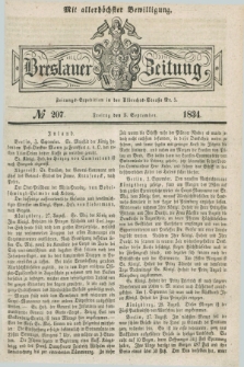 Breslauer Zeitung : mit allerhöchster Bewilligung. 1834, №. 207 (5 September) + dod.