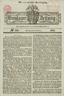 Breslauer Zeitung : mit allerhöchster Bewilligung. 1834, №. 229 (1 Oktober) + dod.