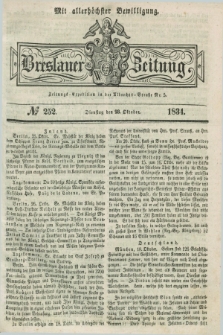 Breslauer Zeitung : mit allerhöchster Bewilligung. 1834, №. 252 (28 Oktober) + dod.