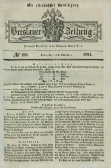 Breslauer Zeitung : mit allerhöchster Bewilligung. 1834, №. 260 (6 November) + dod.