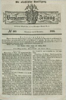 Breslauer Zeitung : mit allerhöchster Bewilligung. 1834, №. 262 (8 November) + dod.