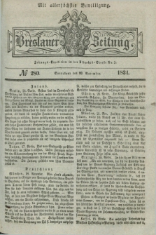Breslauer Zeitung : mit allerhöchster Bewilligung. 1834, №. 280 (29 November) + dod.