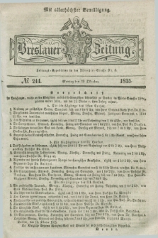 Breslauer Zeitung : mit allerhöchster Bewilligung. 1835, № 244 (19 Oktober) + dod.