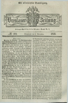 Breslauer Zeitung : mit allerhöchster Bewilligung. 1835, № 273 (21 November) + dod.