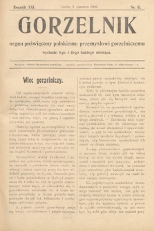 Gorzelnik : organ poświęcony polskiemu przemysłowi gorzelniczemu. R. 21, 1908, nr 11