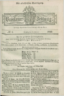 Breslauer Zeitung : mit allerhöchster Bewilligung. 1836, №. 9 (12 Januar) + dod.