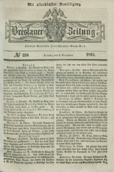 Breslauer Zeitung : mit allerhöchster Bewilligung. 1834, №. 258 (4 November) + dod.