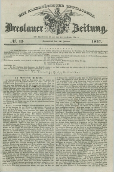 Breslauer Zeitung : mit allerhöchster Bewilligung. 1837, №. 12 (14 Januar) + dod.