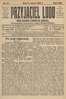 Przyjaciel Ludu : organ Polskiego Stronnictwa Ludowego. 1910, nr 10