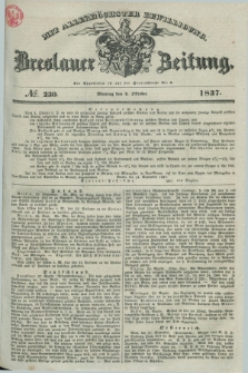 Breslauer Zeitung : mit allerhöchster Bewilligung. 1837, №. 230 (2 Oktober) + dod.