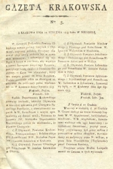 Gazeta Krakowska. 1813, nr 3