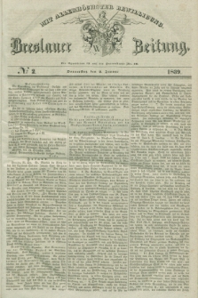 Breslauer Zeitung : mit allerhöchster Bewilligung. 1839, No. 2 (3 Januar) + dod.