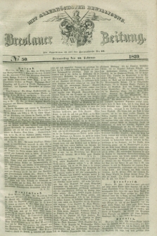 Breslauer Zeitung : mit allerhöchster Bewilligung. 1839, No. 50 (28 Februar)
