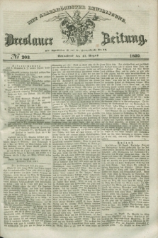 Breslauer Zeitung : mit allerhöchster Bewilligung. 1839, No. 203 (31 August) + dod.
