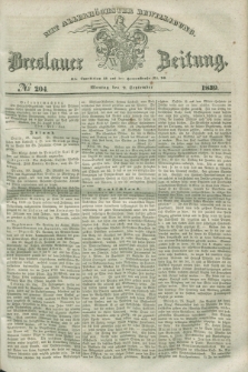 Breslauer Zeitung : mit allerhöchster Bewilligung. 1839, No. 204 (2 September) + dod.