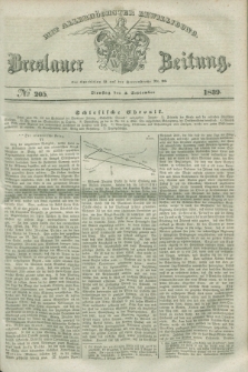 Breslauer Zeitung : mit allerhöchster Bewilligung. 1839, No. 205 (3 September) + dod.