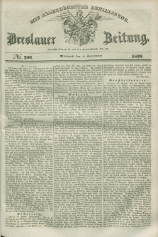 Breslauer Zeitung : mit allerhöchster Bewilligung. 1839, No. 206 (4 September) + dod.