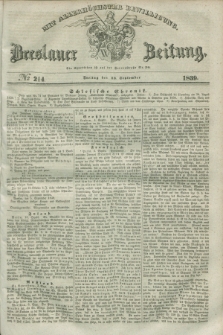 Breslauer Zeitung : mit allerhöchster Bewilligung. 1839, No. 214 (13 September)