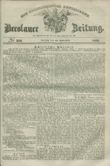 Breslauer Zeitung : mit allerhöchster Bewilligung. 1839, No. 226 (27 September) + dod.