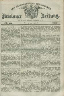 Breslauer Zeitung : mit allerhöchster Bewilligung. 1839, No. 234 (7 Oktober) + dod.