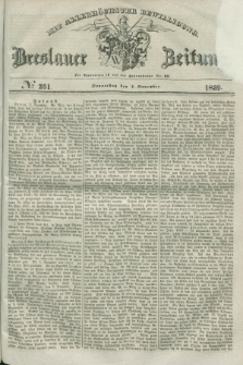 Breslauer Zeitung : mit allerhöchster Bewilligung. 1839, No. 261 (7 November) + dod.