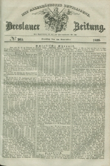 Breslauer Zeitung : mit allerhöchster Bewilligung. 1839, No. 265 (12 November) + dod.